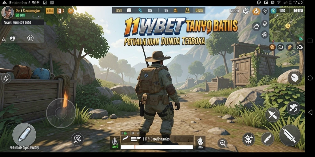 Screenshot gameplay 11WBET menampilkan dunia terbuka yang luas dan menarik.