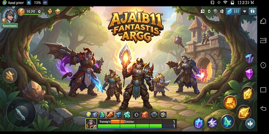 Gameplay AJAIB11 yang seru dengan aksi di dunia fantasi.