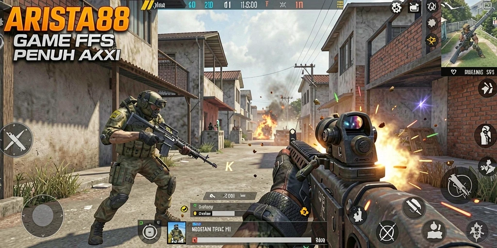 Tampilan gameplay ARISTA88 yang mendebarkan dan penuh aksi.