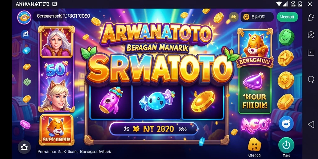 Tampilan gameplay seru dalam ARWANATOTO dengan berbagai fitur Slot.