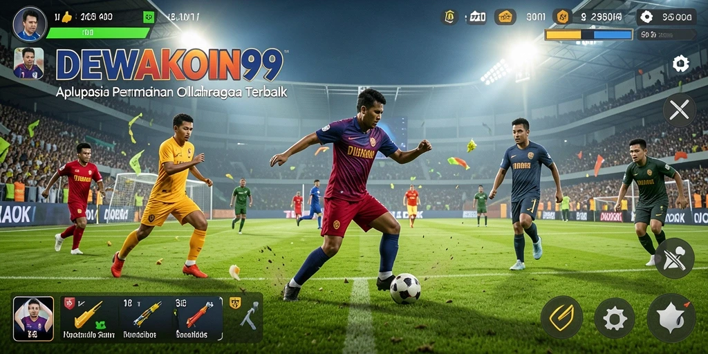 Screenshot DEWAKOIN99 menampilkan intensitas permainan olahraga yang seru.