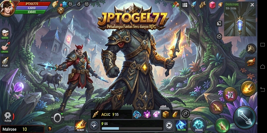 Screenshot gameplay JPTOGEL77 menampilkan petualangan seru di dunia fantasi.