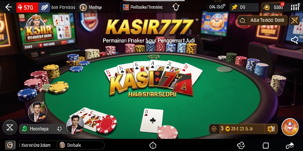 Tangkapan layar gameplay KASIR777 dengan suasana poker yang mendalam.