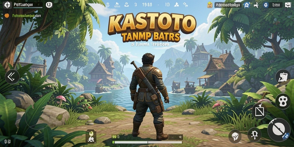 Gameplay KASTOTO menampilkan petualangan di dunia terbuka yang luas dan penuh warna.