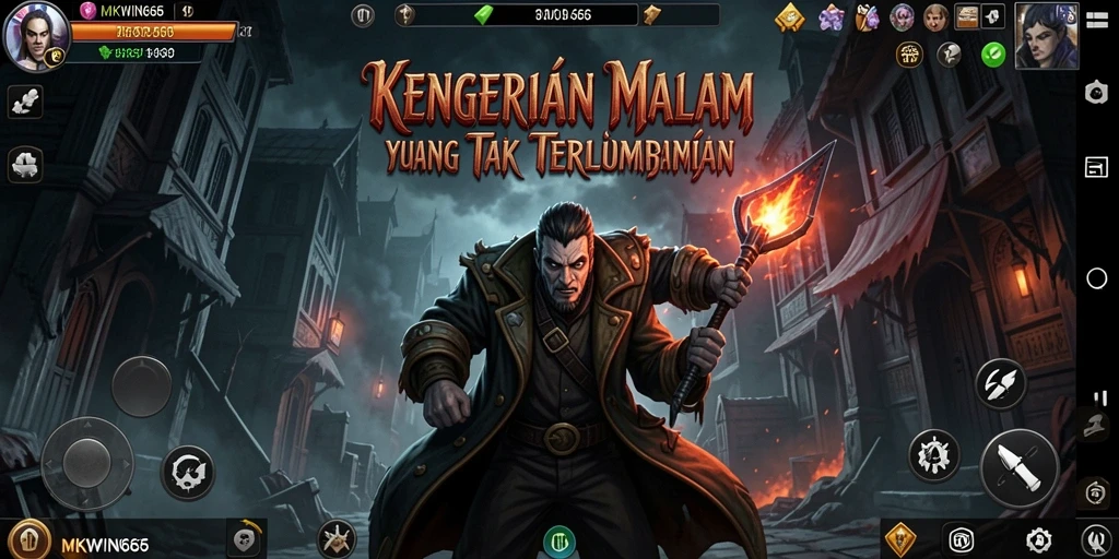 Gameplay menyeramkan MKWIN666 dengan atmosfer gelap dan mencekam.