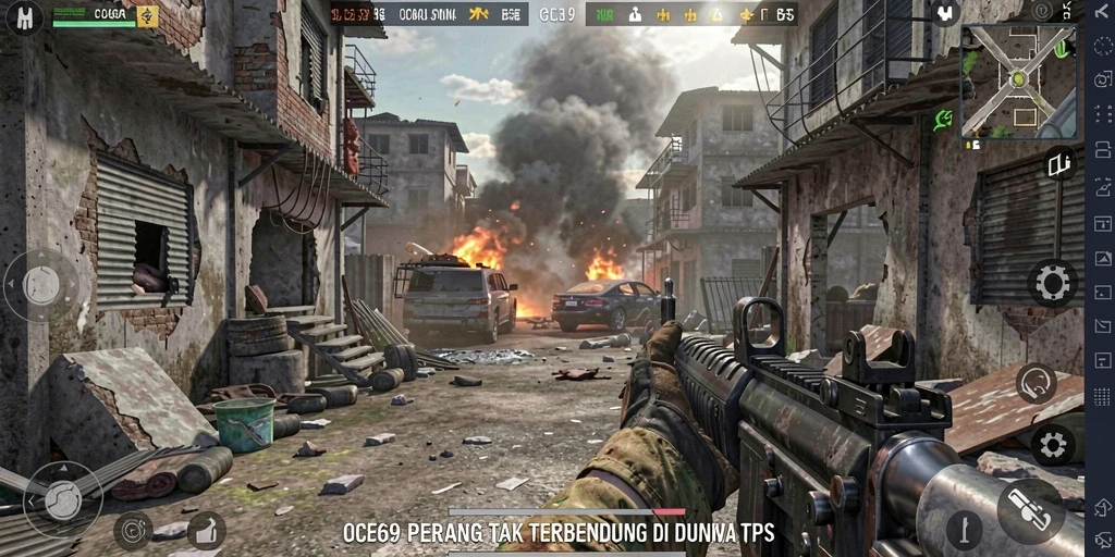 Gameplay mendebarkan dari OCE69 dalam aksi tempur seru.