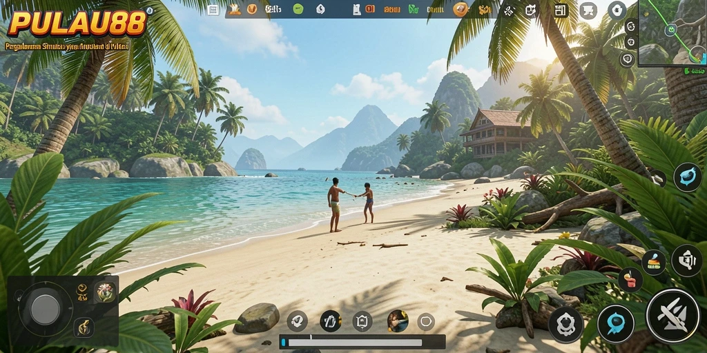 Menampilkan gameplay seru dalam PULAU88 dengan elemen simulasi.