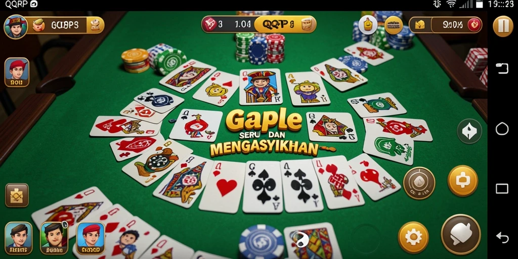 Tampilan gameplay Gaple yang menarik dan interaktif.