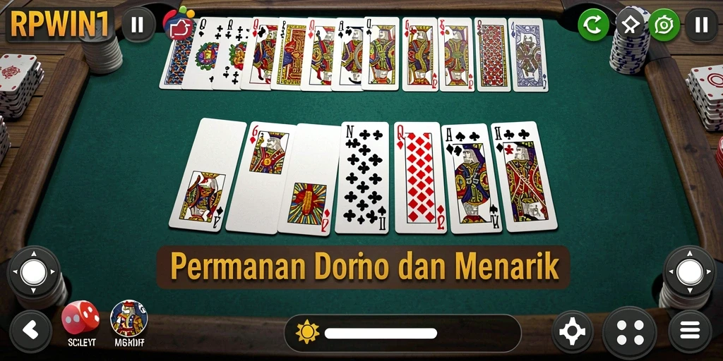 Screenshot gameplay menampilkan suasana seru bermain Domino.