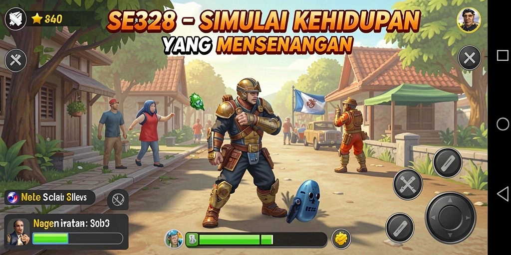 Tampilan gameplay SE328 yang menarik dan penuh warna.