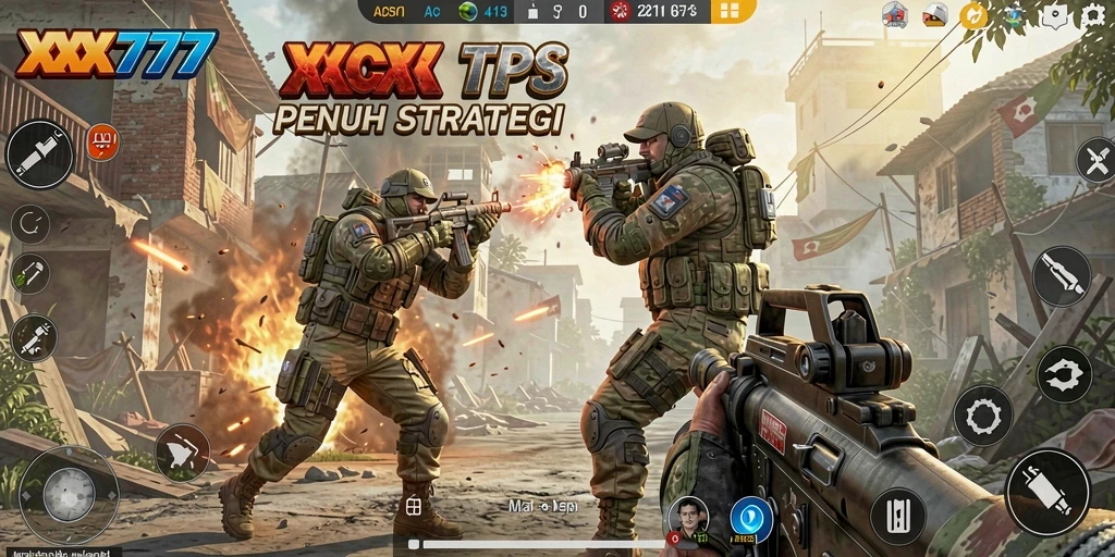 Gameplay seru XXX777 dengan aksi tembak-menembak intens.